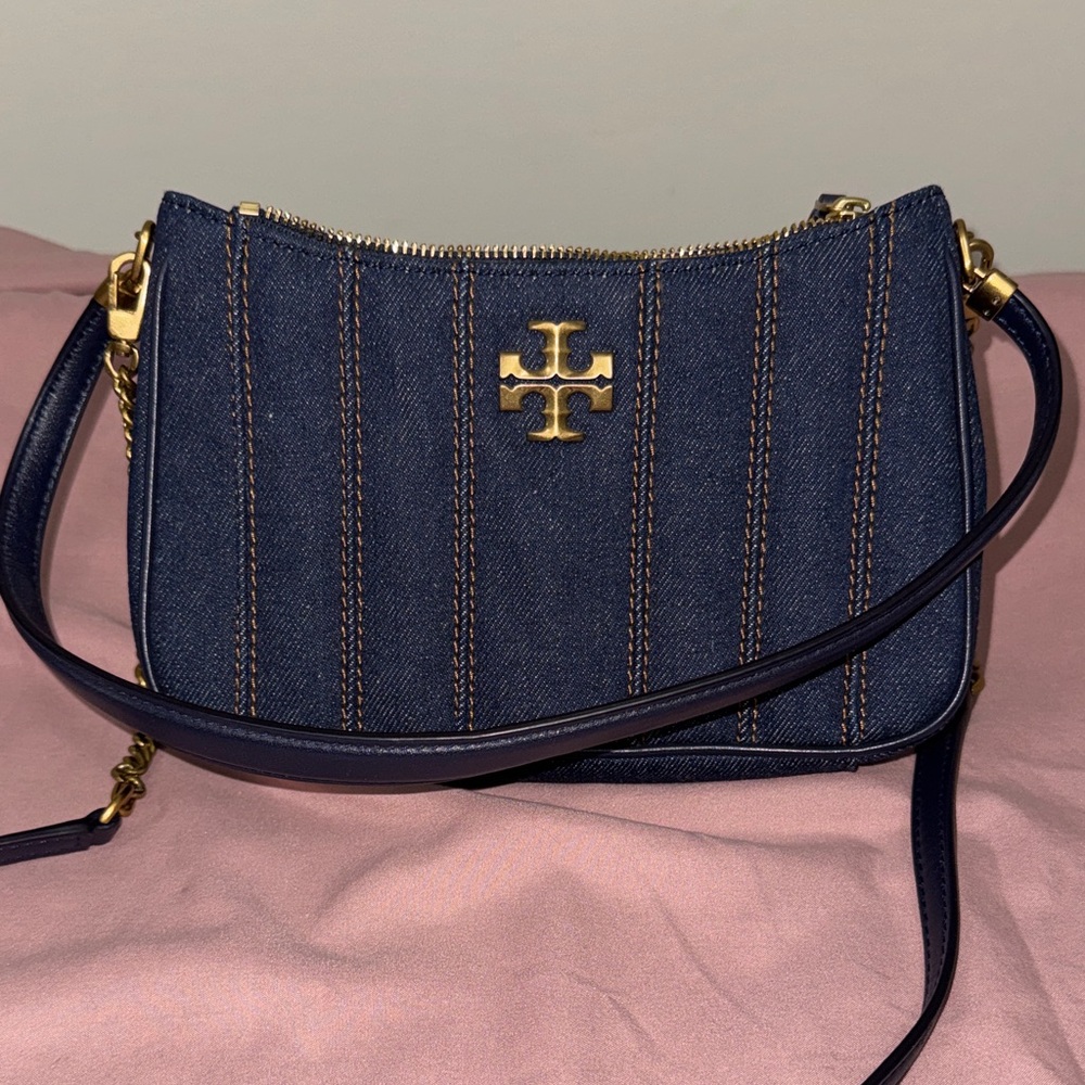 Tory Burch Kira denim mini crossbody bag